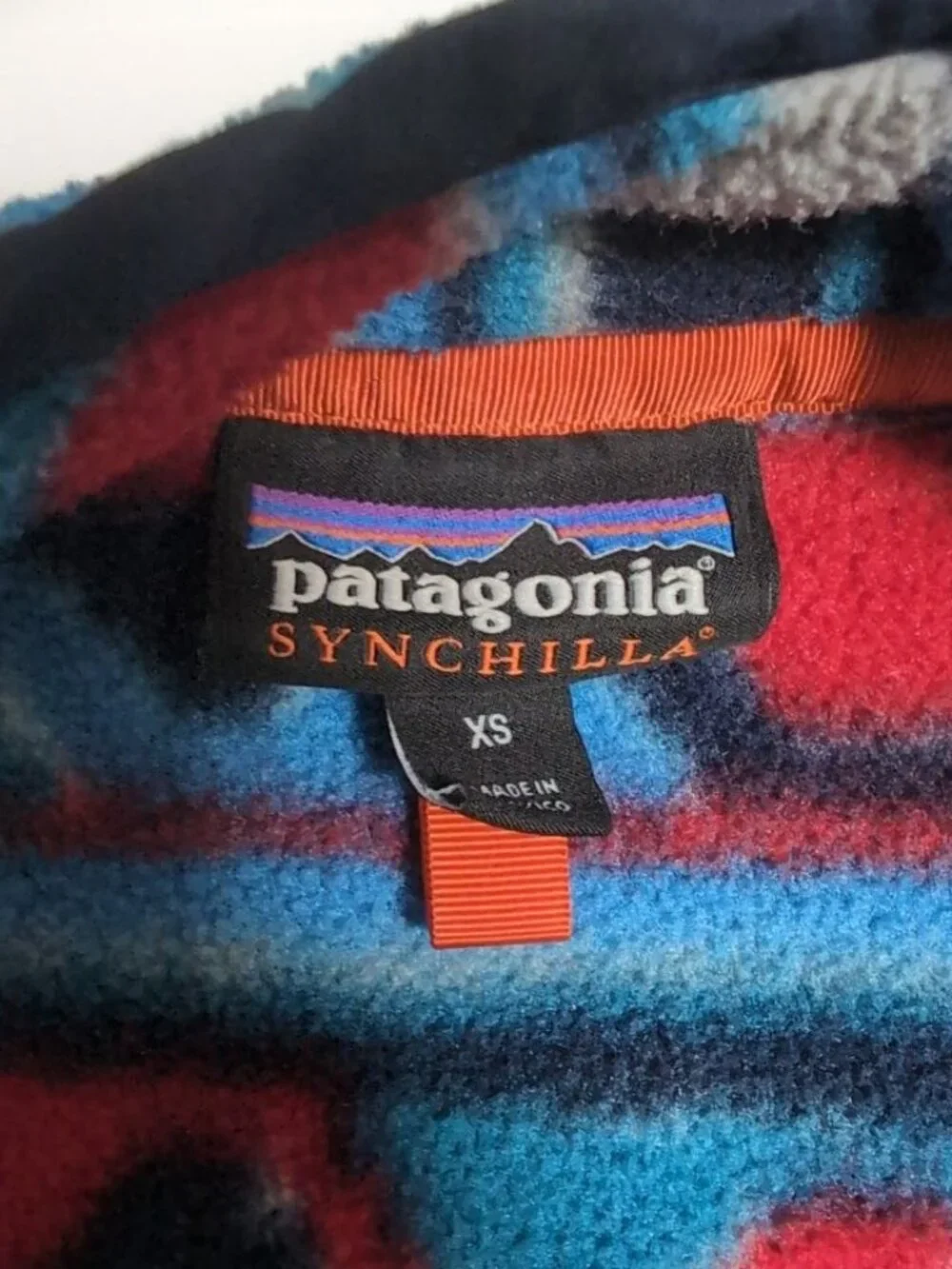 Patagonia Synchilla Snap-T Aztec Blue Delta Waves Pullover - Picture 7 of 12